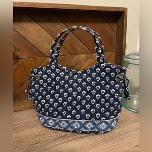 Vera Bradley Nantucket Navy Handbag Purse (Retired)